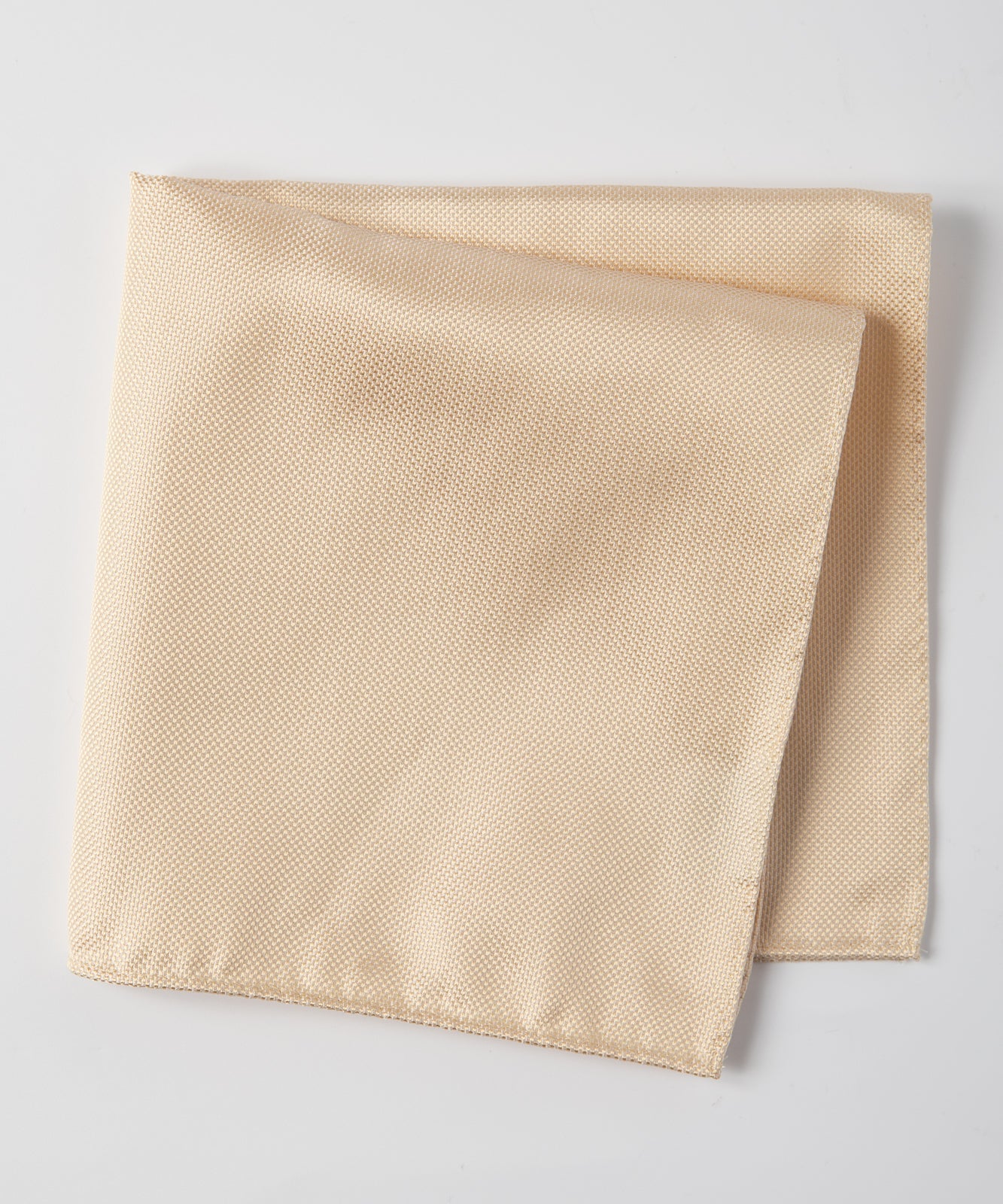 Franco Spada  ( フランコスパダ )   小バスカラー無地ジャガードポケットチーフ:シャンパンゴールド