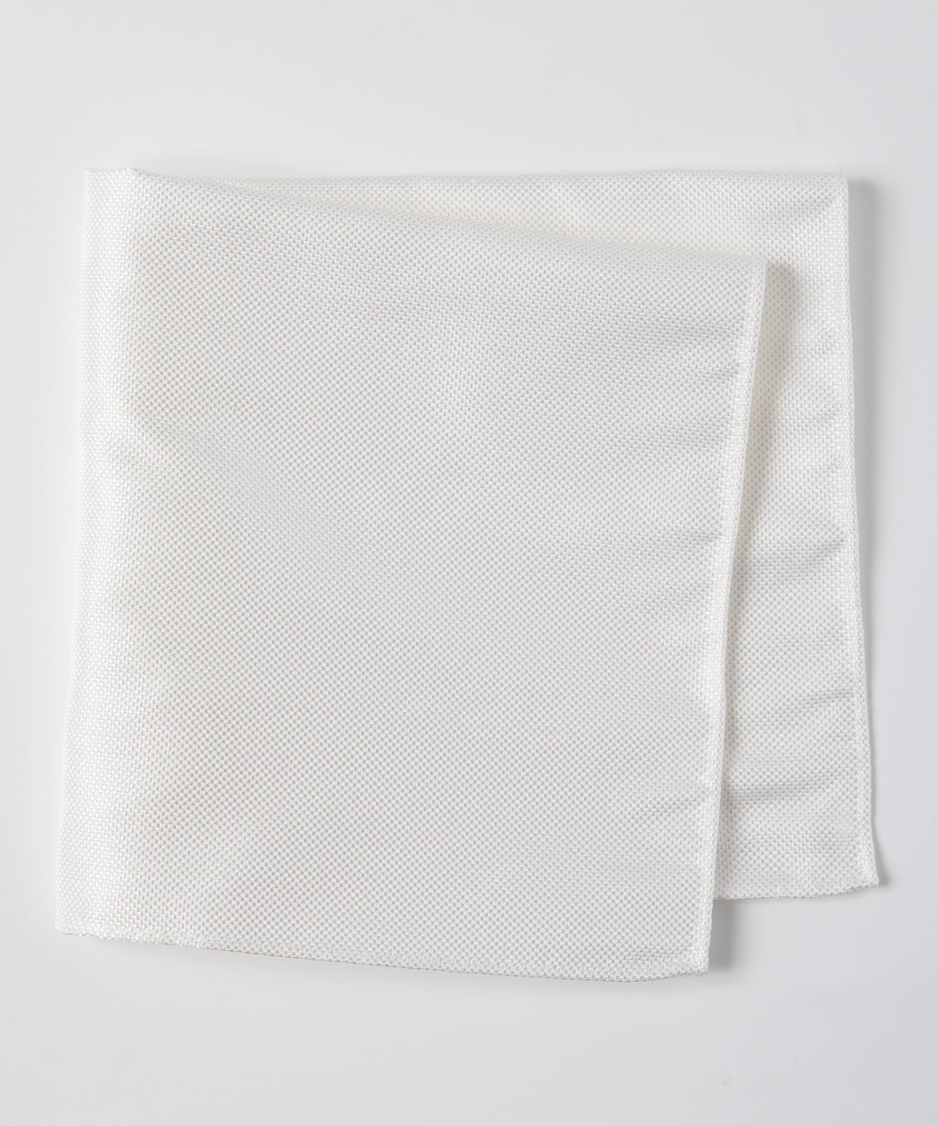 Franco Spada  ( フランコスパダ )   小バスカラー無地ジャガードポケットチーフ:オフ白