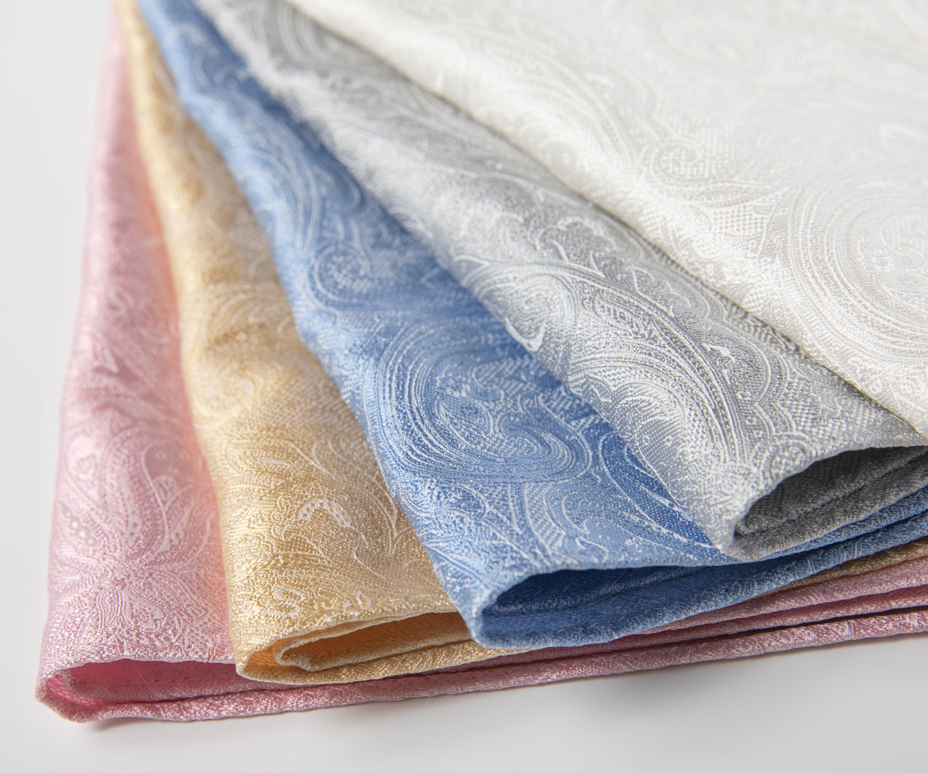 Franco Spada ( フランコスパダ )   クラシックペーズリージャガードポケットチーフパステルカラー:ピンク