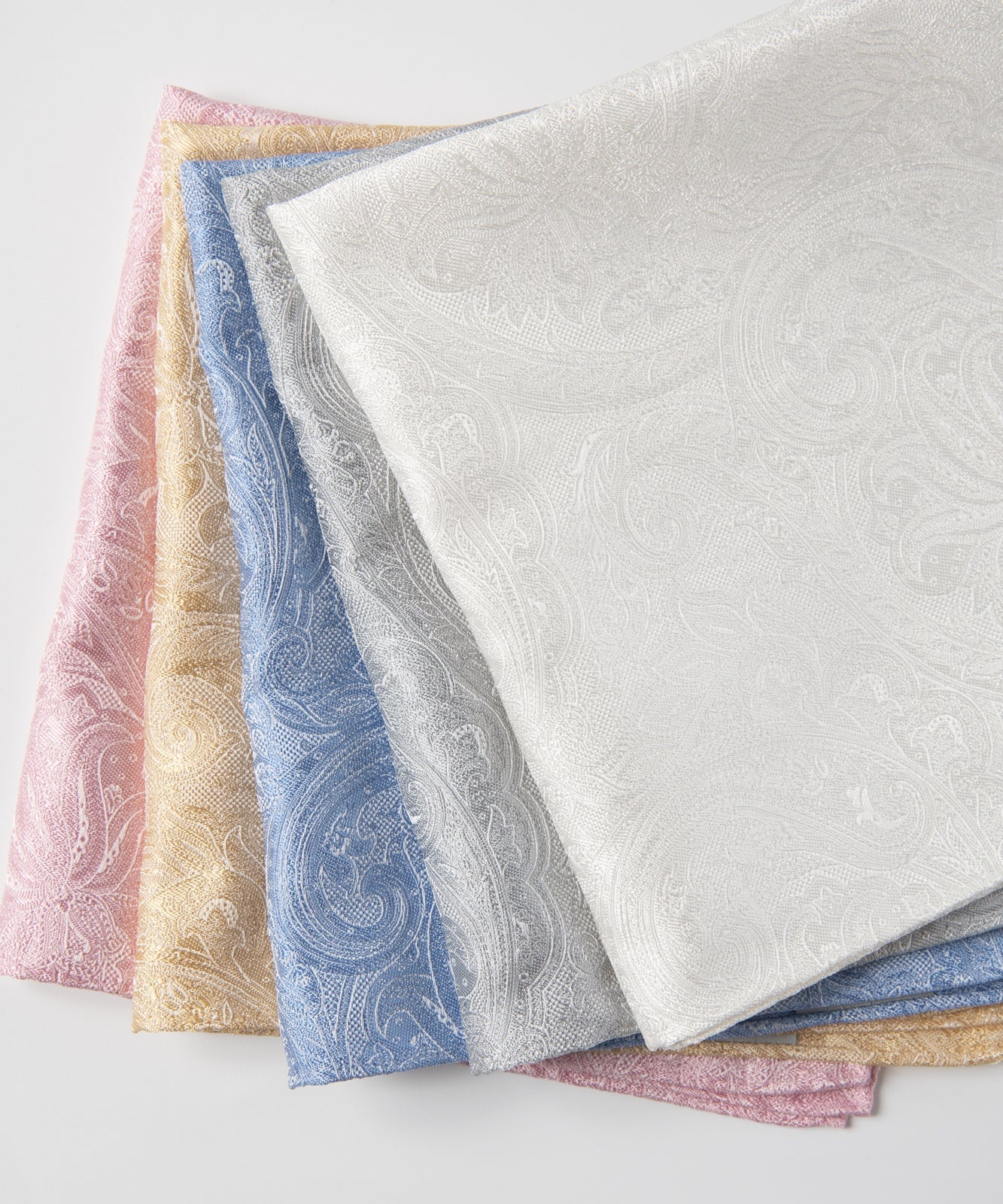 Franco Spada ( フランコスパダ )   クラシックペーズリージャガードポケットチーフパステルカラー:ピンク