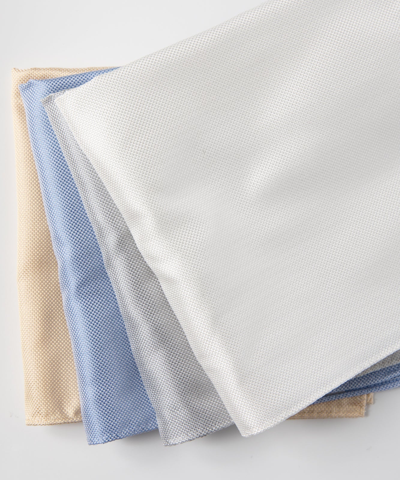 Franco Spada  ( フランコスパダ )   小バスカラー無地ジャガードポケットチーフ:オフ白