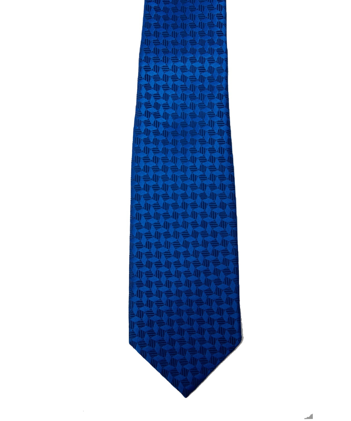 AZZURRO(アズーロ)NEW ロイヤルダークブルースクエアジオメトリックネクタイ