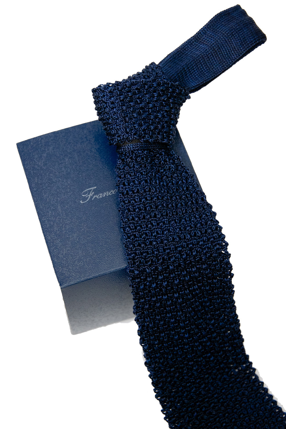 Franco Spada ( フランコスパダ ) ミッドナイトネイビークラシックニットタイ