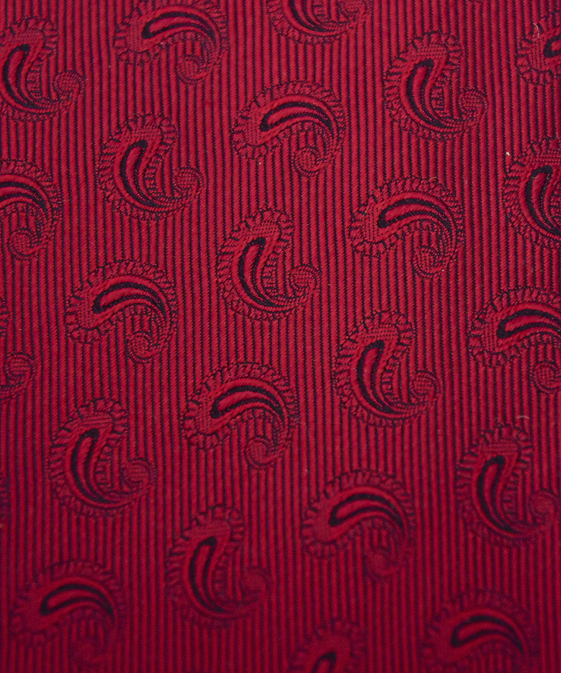 Franco Spada ( フランコスパダ ) ペーズリー小紋無地調ネクタイ:ワイン