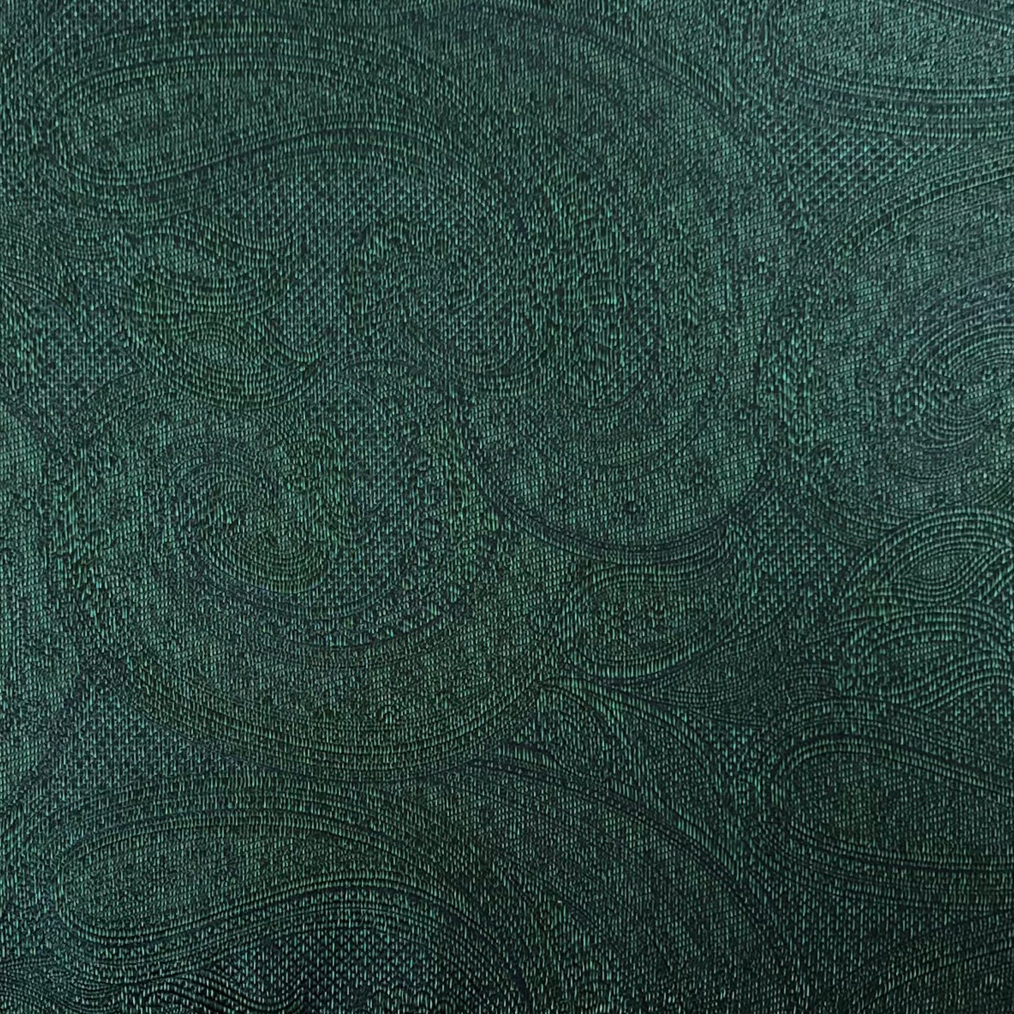 Franco Spada ( フランコスパダ )ハンドロール(手巻き)ポケットチーフ (メランジ無地調大更紗ペーズリー):ブリティッシュグリーン