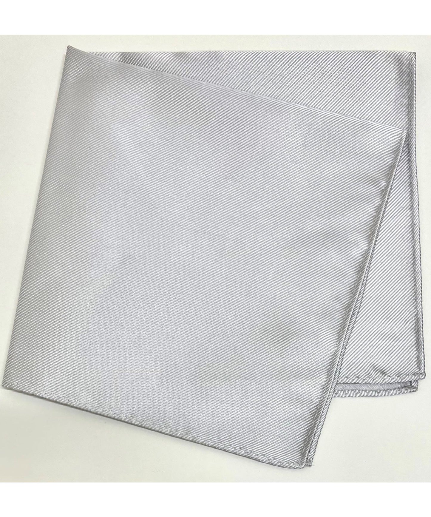 Franco Spada  ( フランコスパダ )   綾無地ジャガードポケットチーフ:シルバー