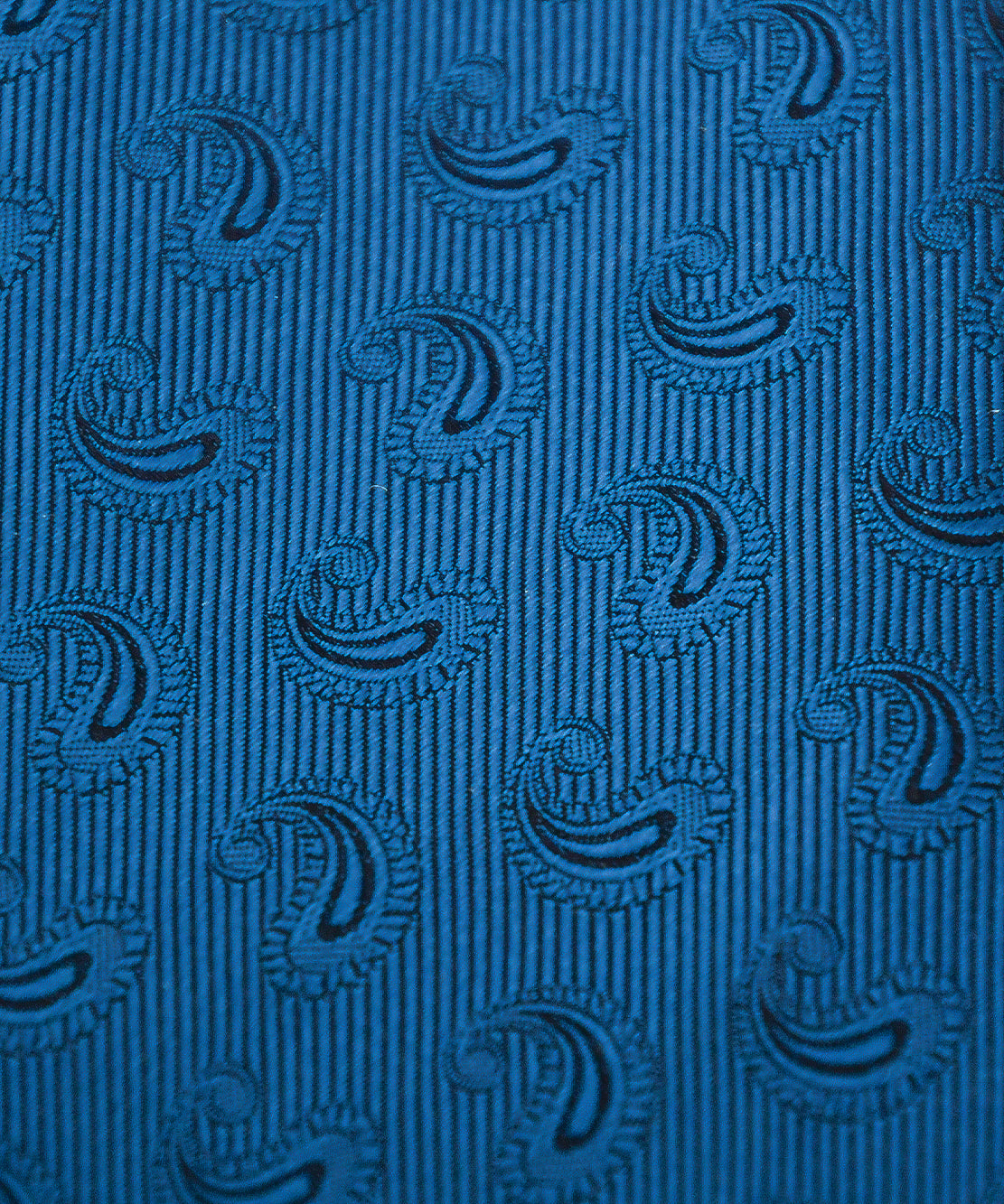 Franco Spada ( フランコスパダ ) ペーズリー小紋無地調ネクタイ:フォレストブルー