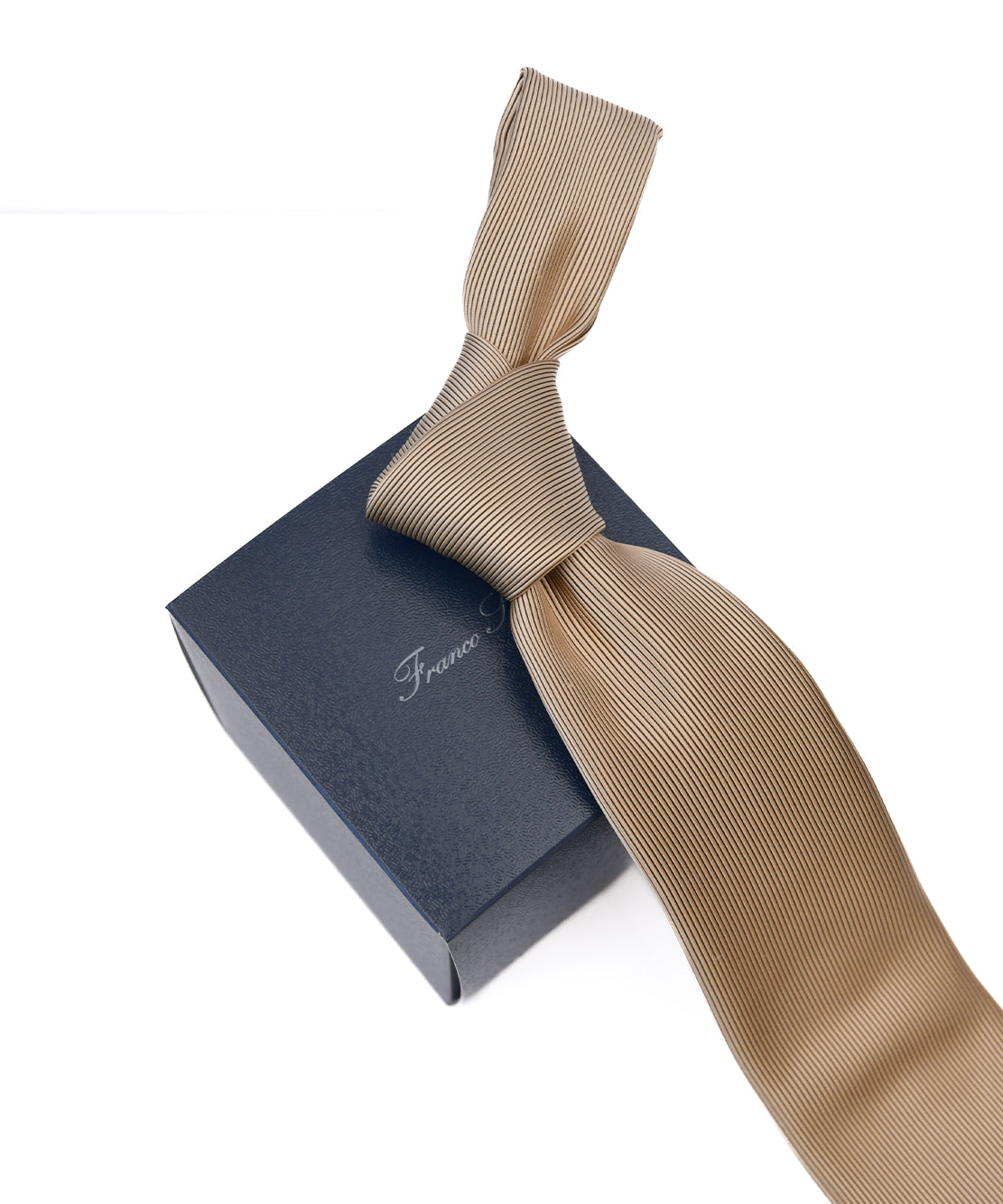 Franco Spada ( フランコスパダ ) 細綾無地ネクタイ新色:シャンパンベージュ