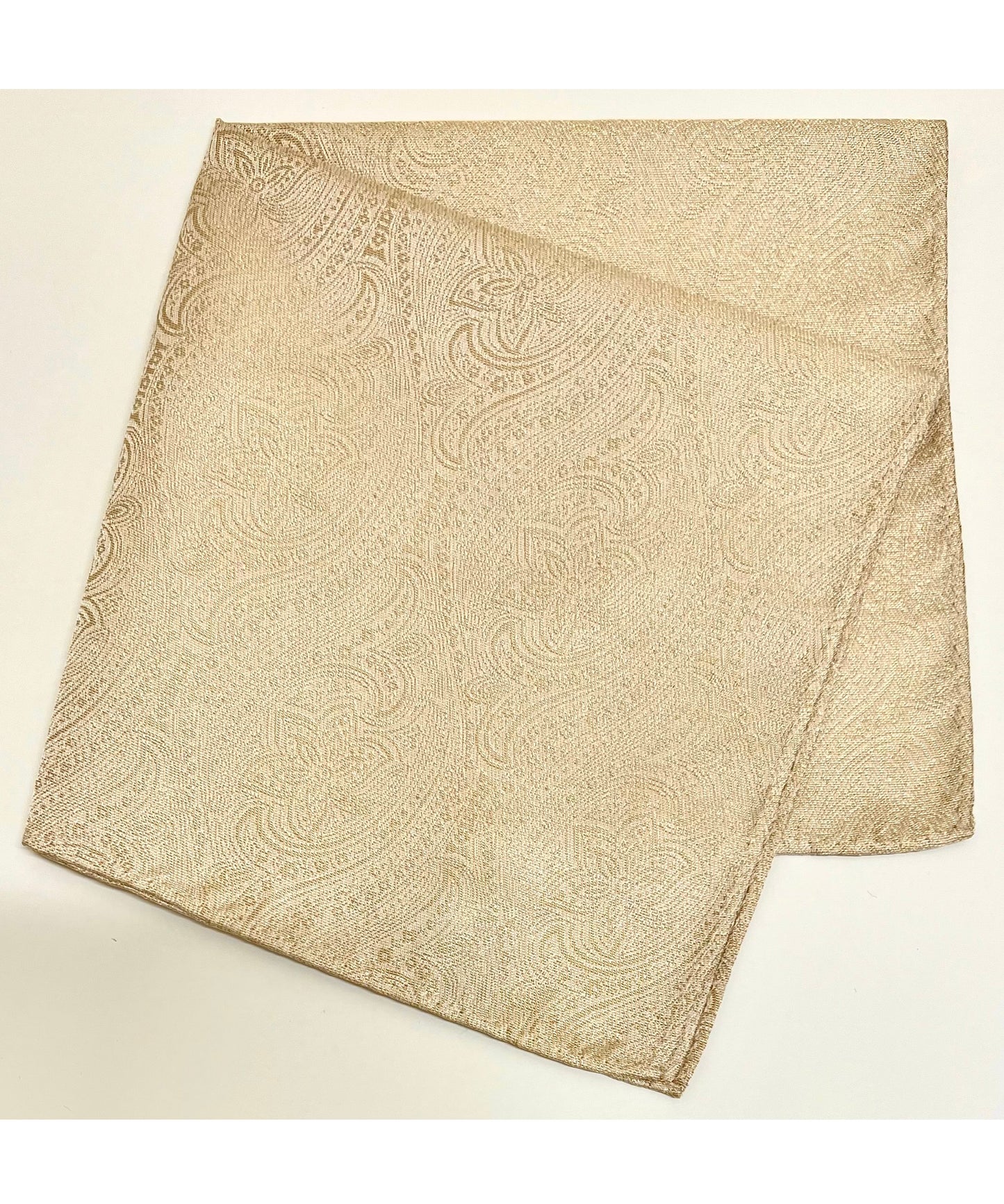 Franco Spada  ( フランコスパダ )   クラシックペーズリージャガードポケットチーフ2 ベーシックカラー:シャンパンゴールド