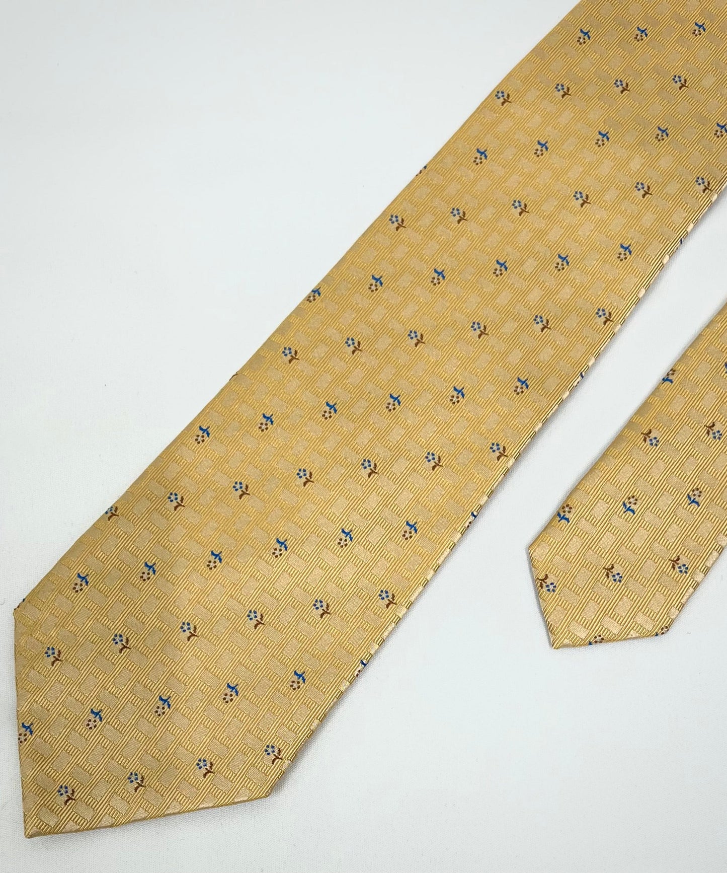 Franco Spada ( フランコスパダ ) フレンチヴィンテージプチフラワーモチーフネクタイ:ゴールド