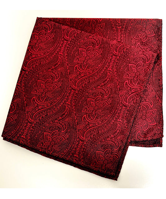 Franco Spada  ( フランコスパダ )   クラシックペーズリージャガードポケットチーフ2 ベーシックカラー:レッド