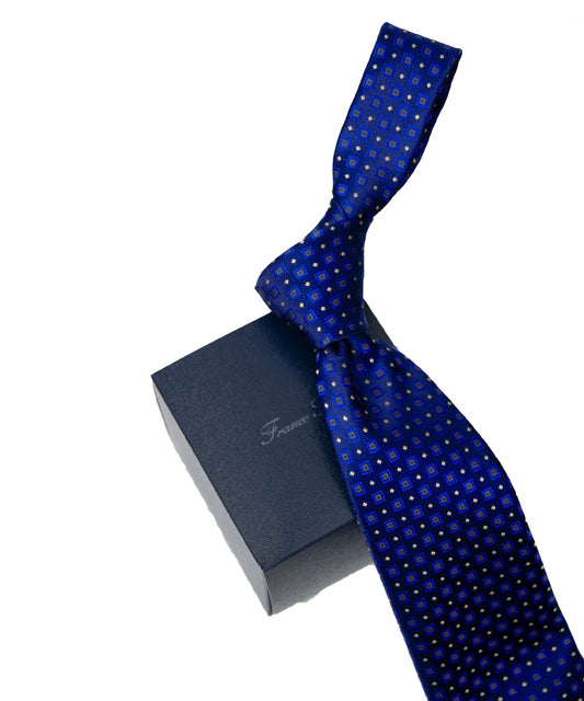 Franco Spada ( フランコスパダ ) フレンチクラシック小紋柄ネクタイ:ネイビー