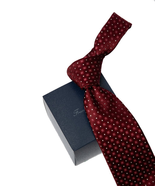 Franco Spada ( フランコスパダ ) フレンチクラシック小紋柄ネクタイ:ワイン