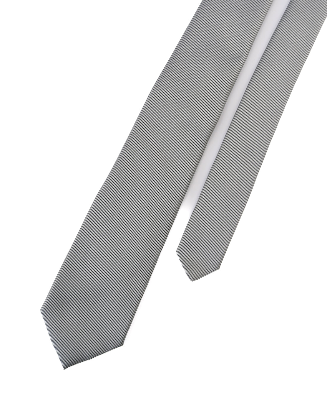 Franco Spada ( フランコスパダ ) 細綾無地ネクタイ新色:シルバーグレー