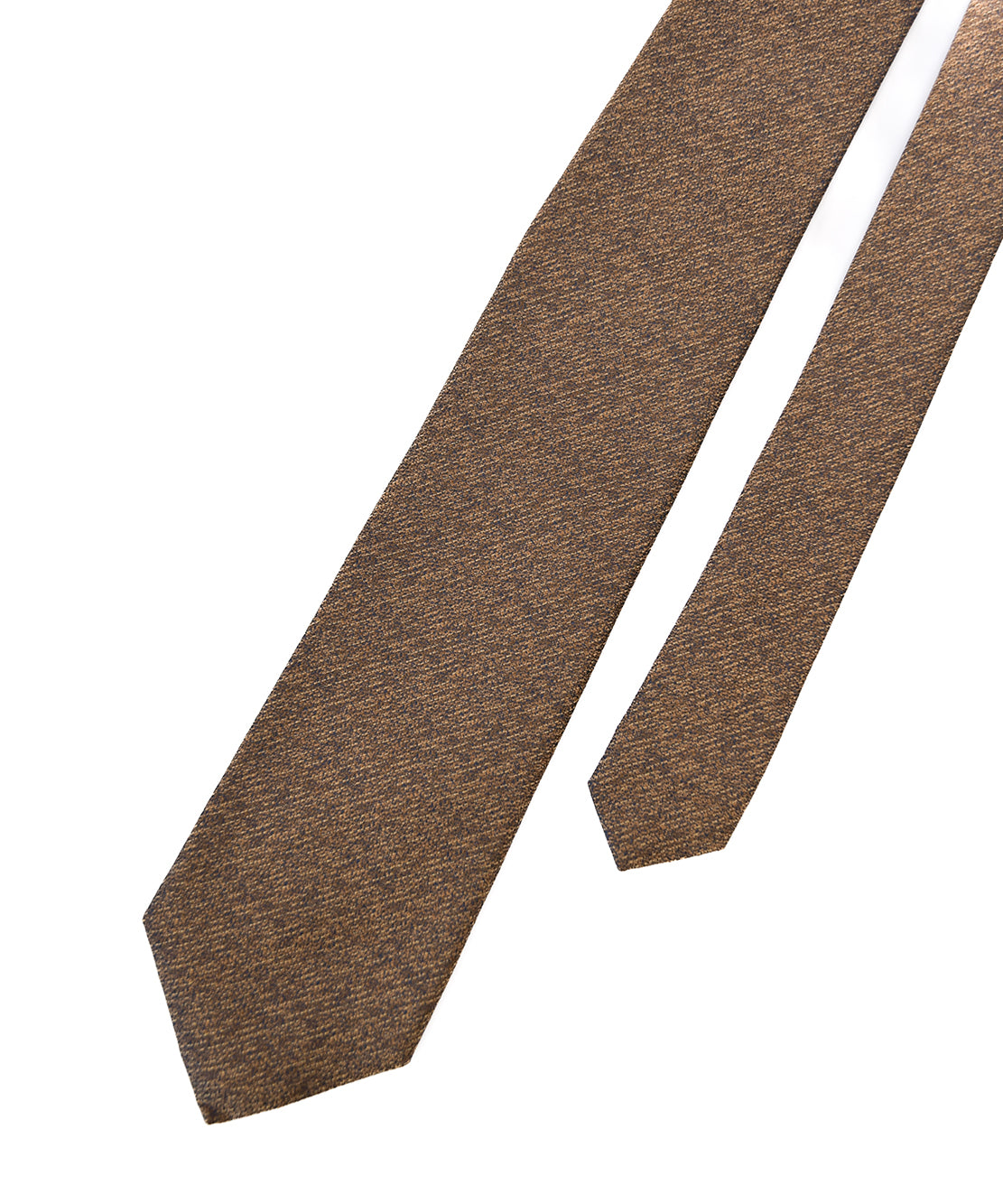 Franco Spada ( フランコスパダ ) ヴィンテージ調梨地ミックス無地ネクタイ:ゴールド