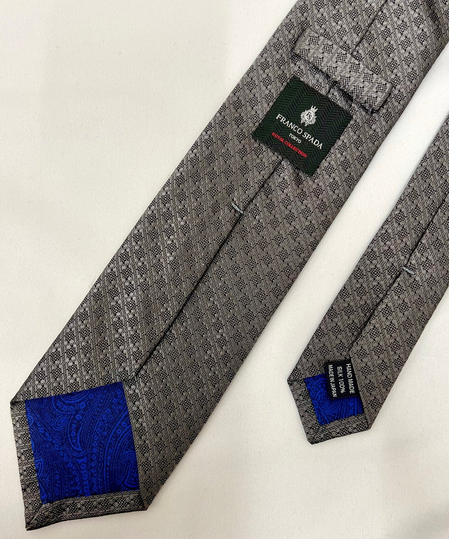 Franco Spada ( フランコスパダ )  ヴィンテージ調ジオメトリックソリッドネクタイ: サンドベージュ