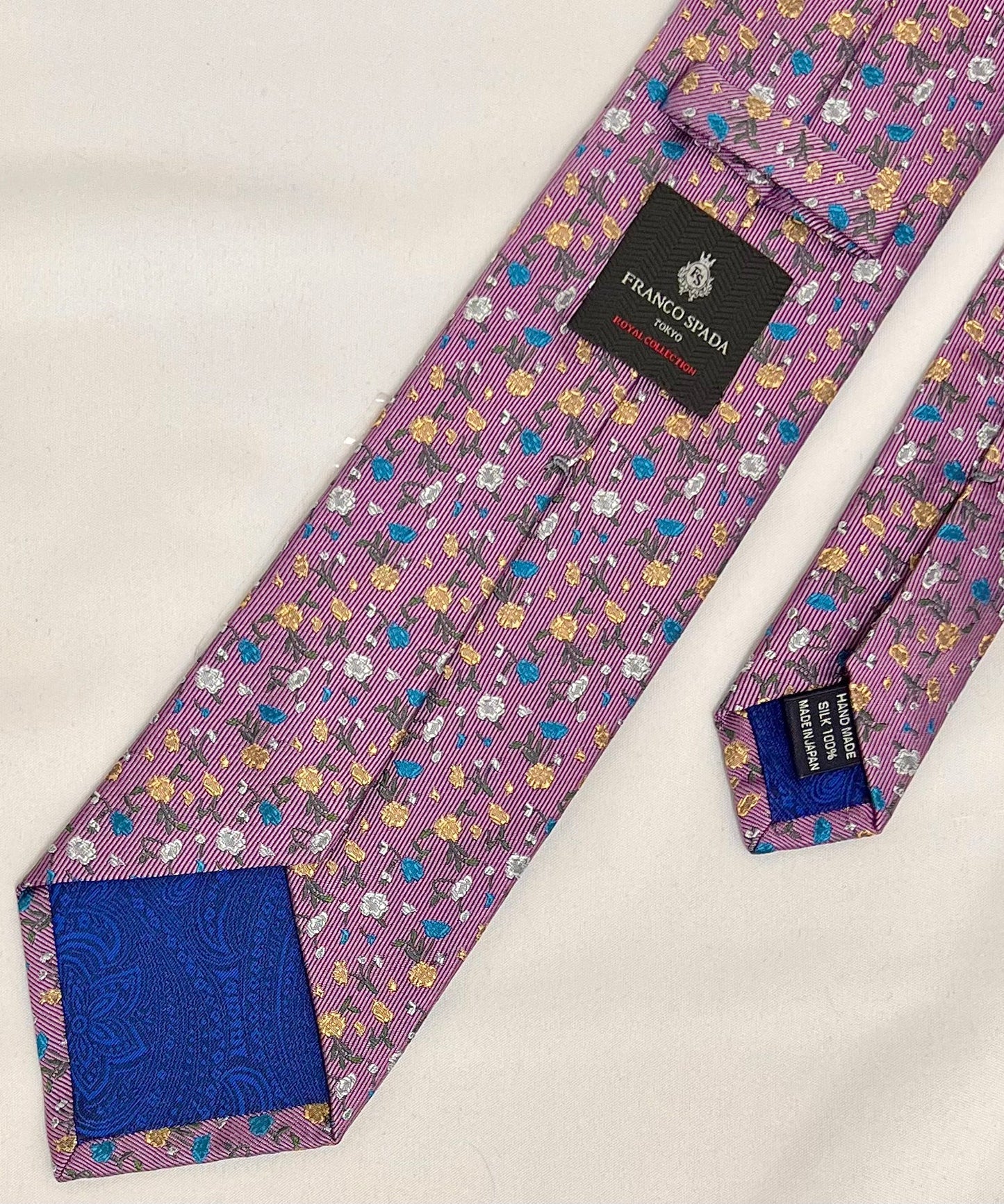 Franco Spada ( フランコスパダ )  フレンチヴィンテージプチフラワージャガードネクタイ: プロバンスピンク