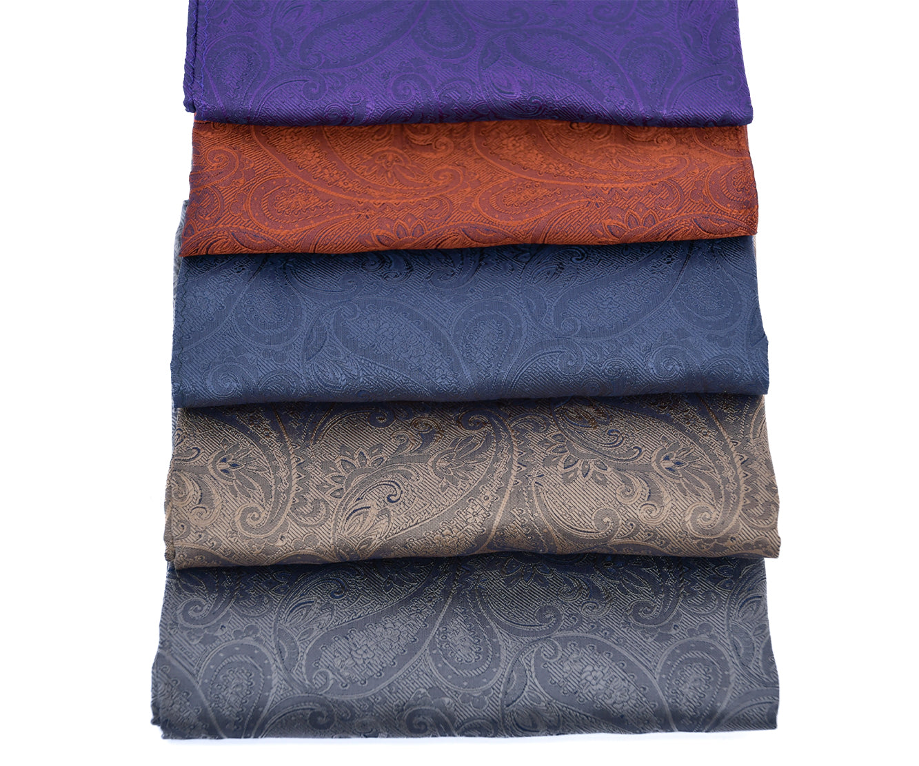 Franco Spada ( フランコスパダ ) クラシック更紗ペーズリー無地調ポケットチーフ:ブリティッシュグリーン