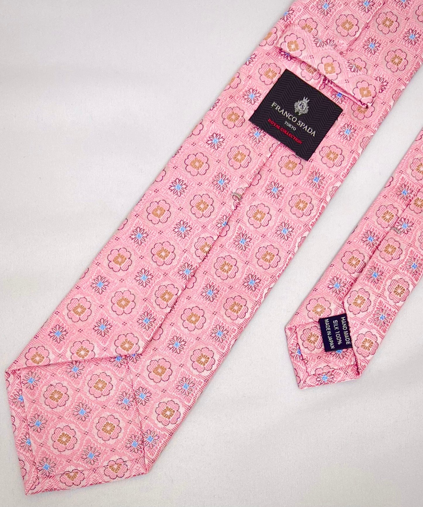 Franco Spada ( フランコスパダ )  フレンチヴィンテージメダリオンジャガードネクタイ1:ピンク