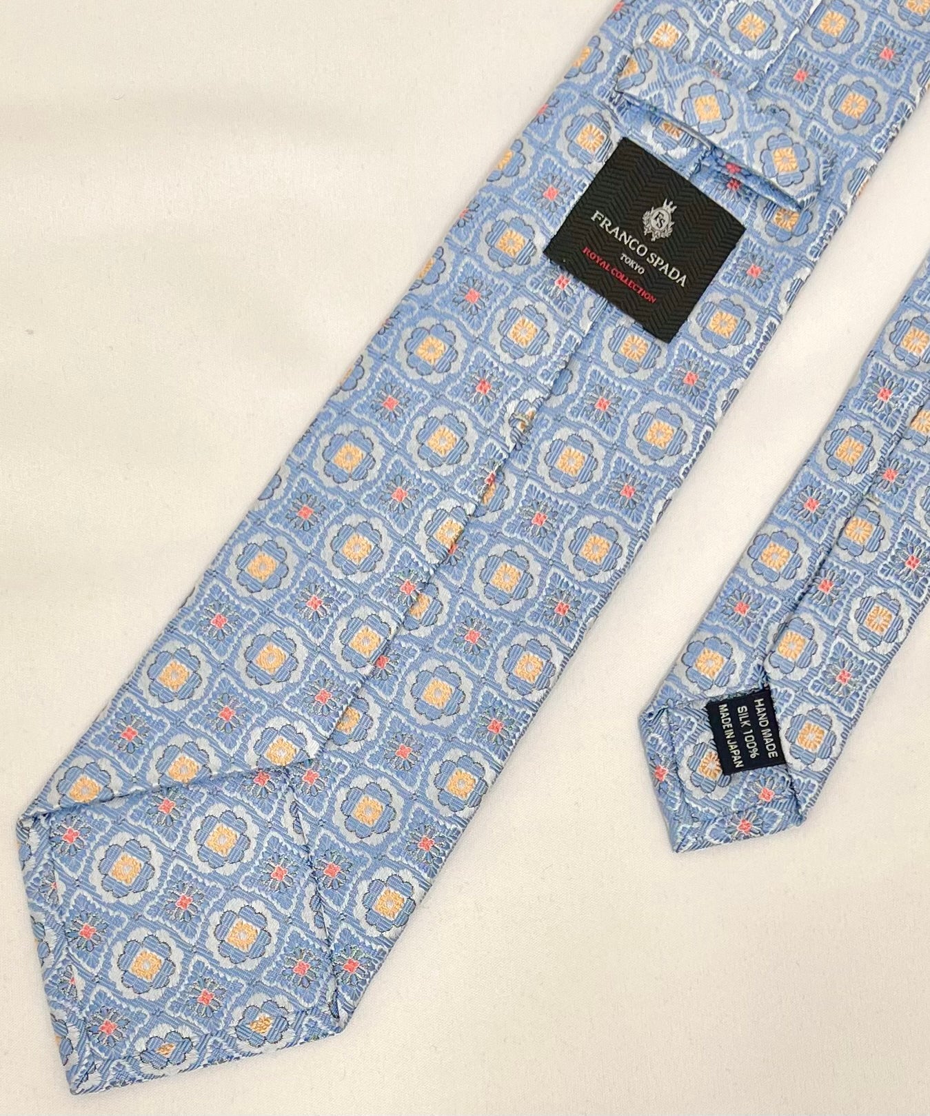 Franco Spada ( フランコスパダ )  フレンチヴィンテージメダリオンジャガードネクタイ1:ブルー