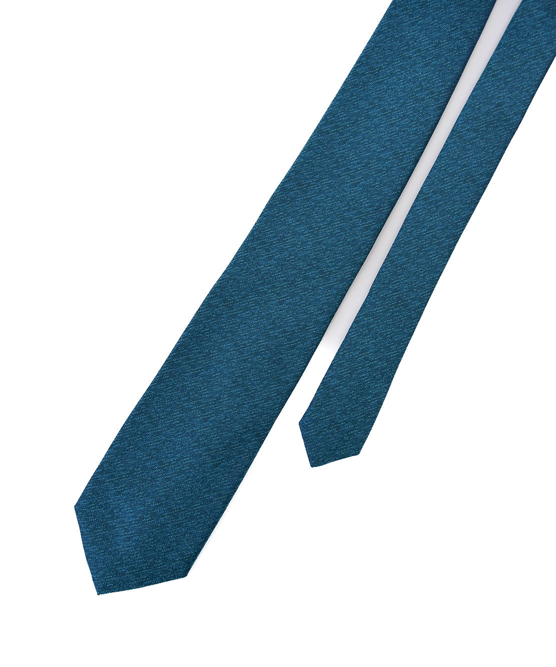 Franco Spada ( フランコスパダ ) ヴィンテージ調梨地ミックス無地ネクタイ:ターコイズグリーン