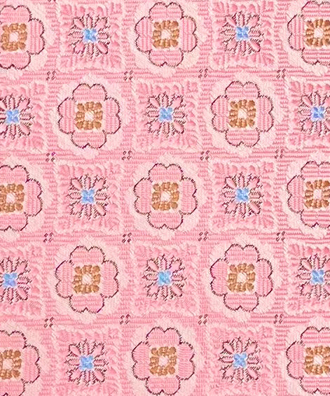 Franco Spada ( フランコスパダ )  フレンチヴィンテージメダリオンジャガードネクタイ1:ピンク