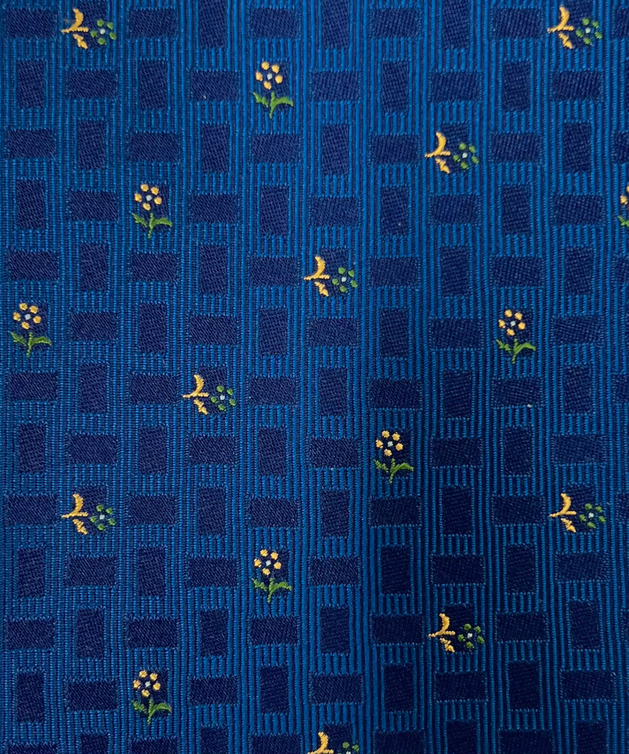 Franco Spada ( フランコスパダ ) フレンチヴィンテージプチフラワーモチーフネクタイ:Dブルー