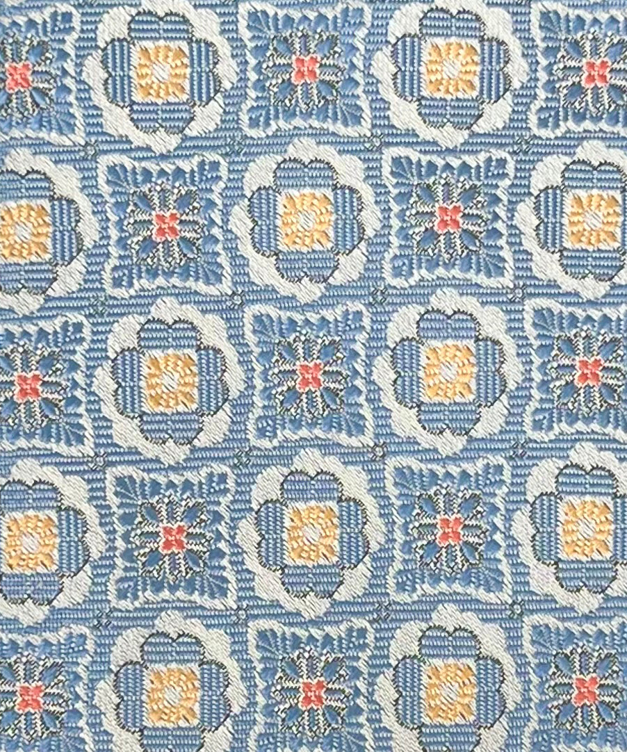 Franco Spada ( フランコスパダ )  フレンチヴィンテージメダリオンジャガードネクタイ1:ブルー