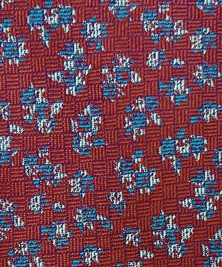 Franco Spada ( フランコスパダ )  フレンチヴィンテージフラワーモチーフネクタイ:ダークオレンジ