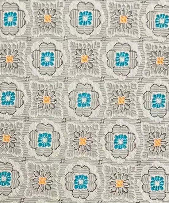 Franco Spada ( フランコスパダ )  フレンチヴィンテージメダリオンジャガードネクタイ1:シルバー