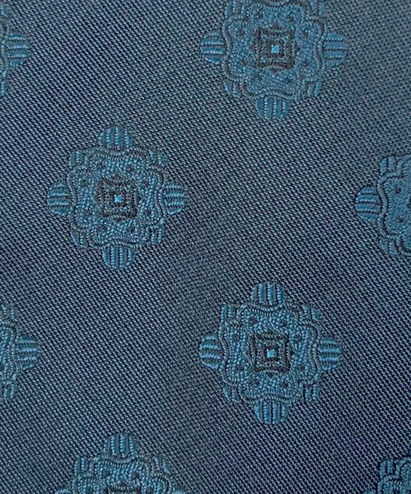 Franco Spada ( フランコスパダ )  ヴィンテージメダリオン無地調ネクタイ:フォレストブルー