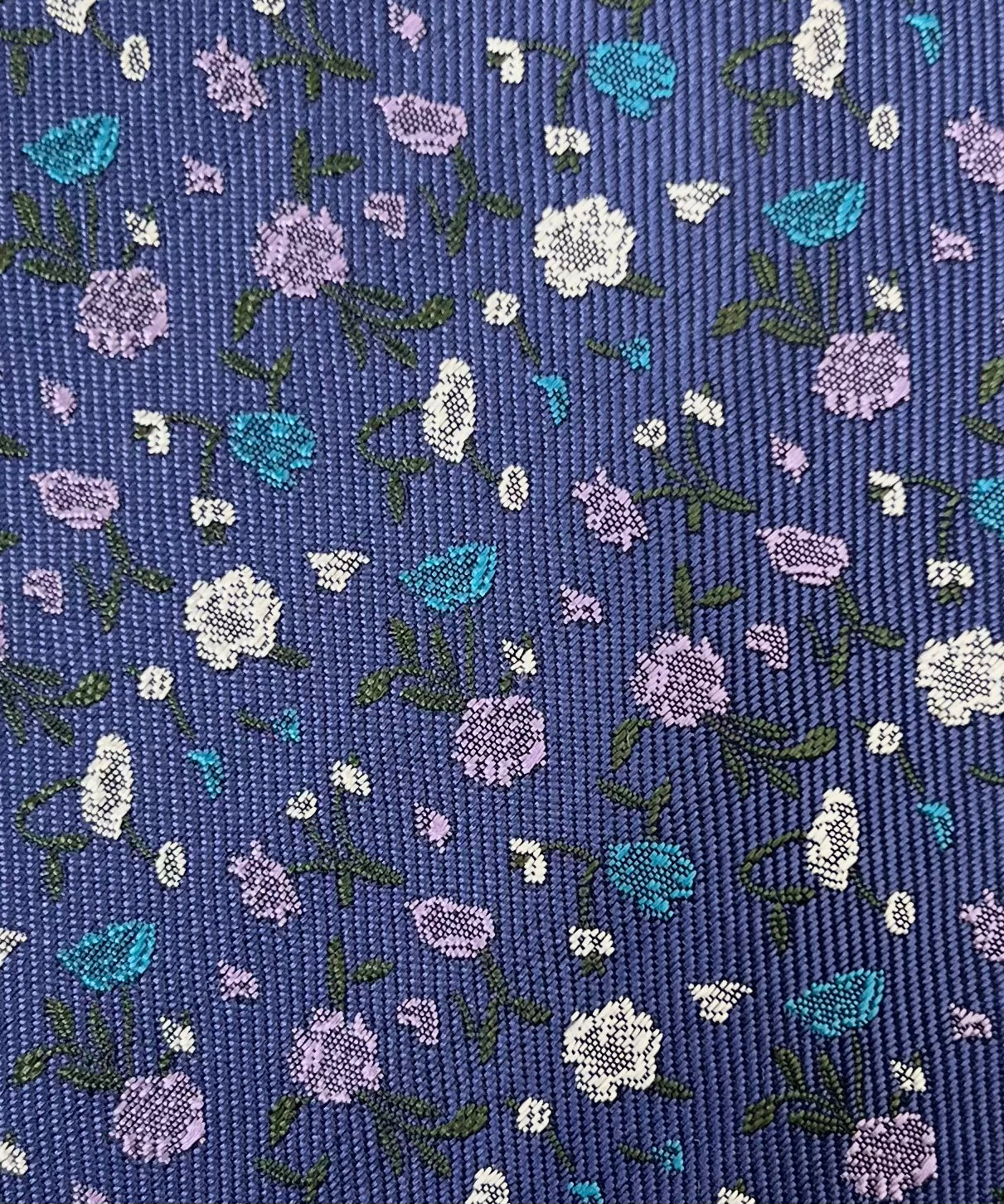 Franco Spada ( フランコスパダ )  フレンチヴィンテージプチフラワージャガードネクタイ: フレンチムラブルー