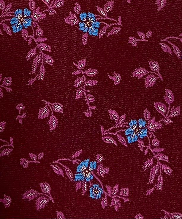 Franco Spada ( フランコスパダ )  フレンチヴィンテージフラワージャガードネクタイ: ワインレッド