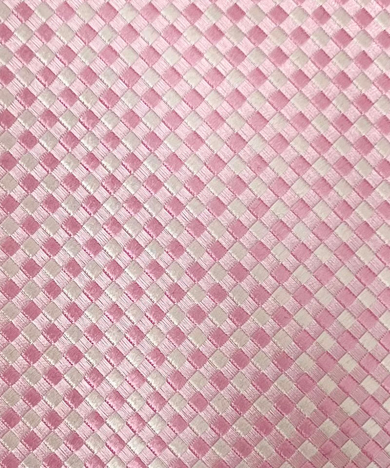 Franco Spada ( フランコスパダ )  NEW FORMAL大バスケット2トーンカラージャガードネクタイ: ピンク×ホワイト