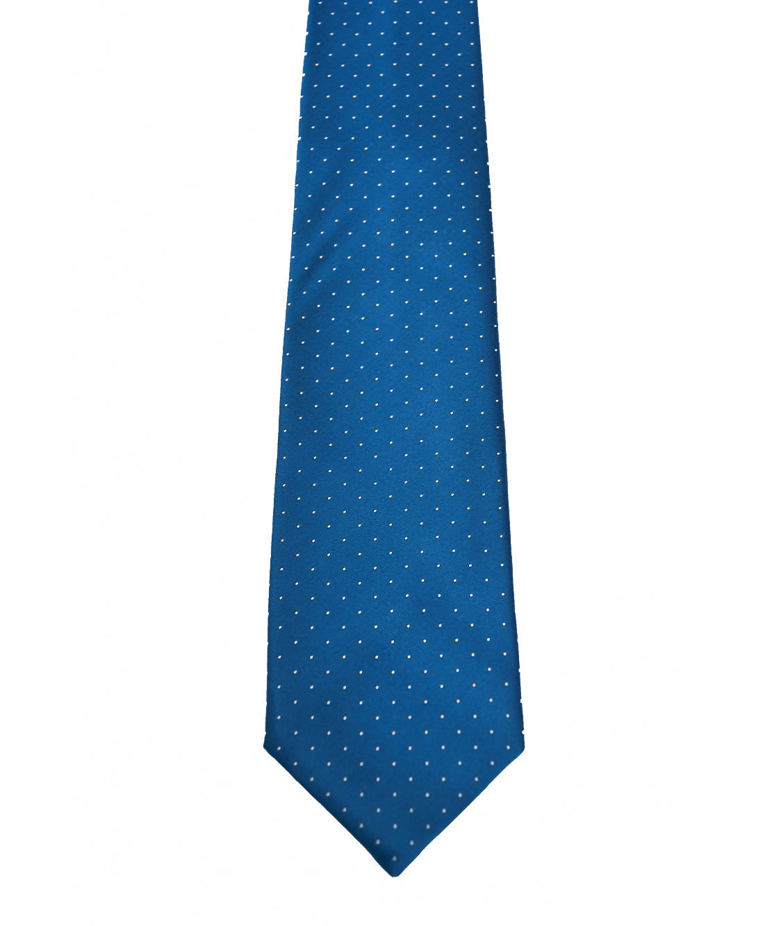 Franco Spada ( フランコスパダ )  ベーシックサテンピンドットネクタイ:フォレストブルー×ホワイト