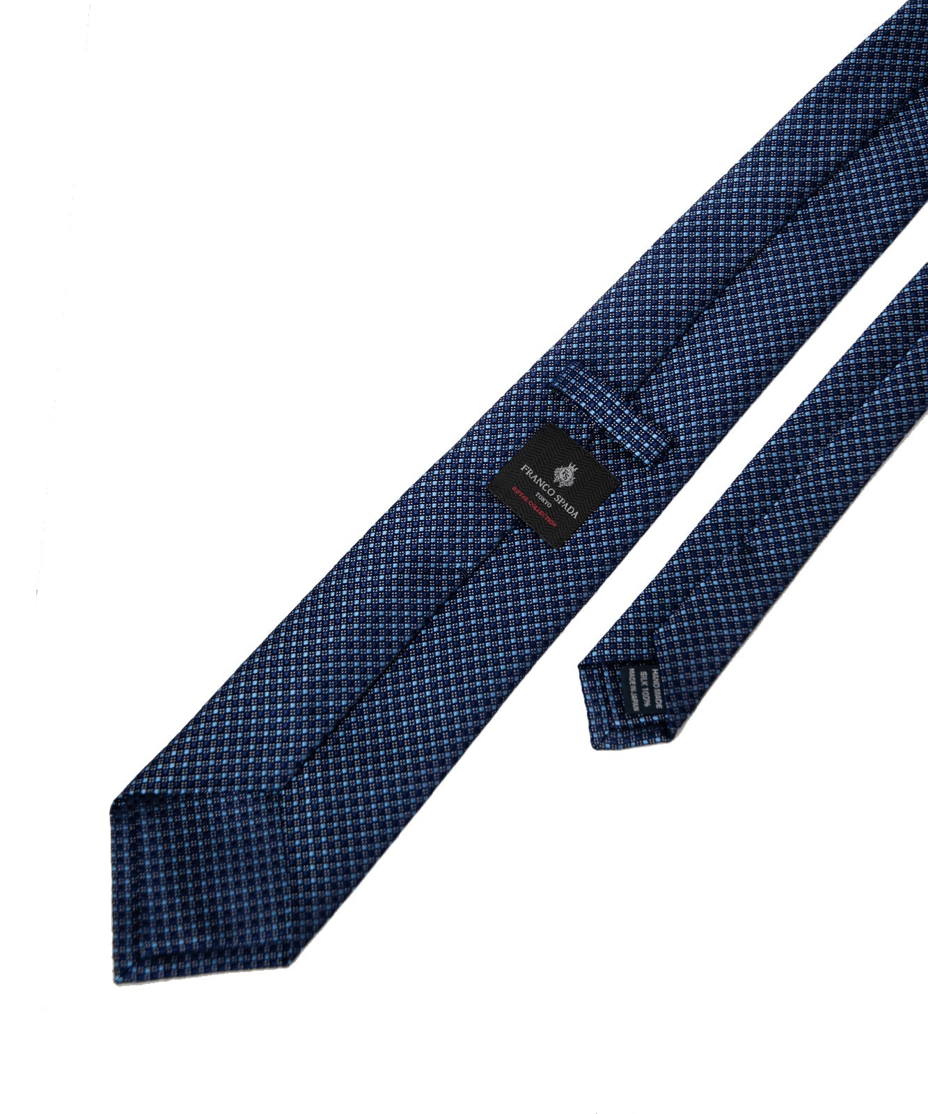 Franco Spada ( フランコスパダ ) マイクロスクエアネクタイ:ネイビー×サックス