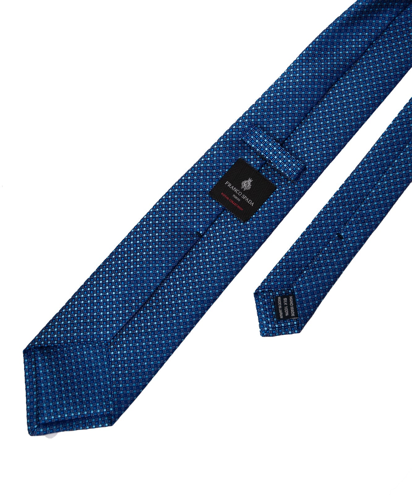Franco Spada ( フランコスパダ ) マイクロスクエアネクタイ:ターコイズブルー×サックス