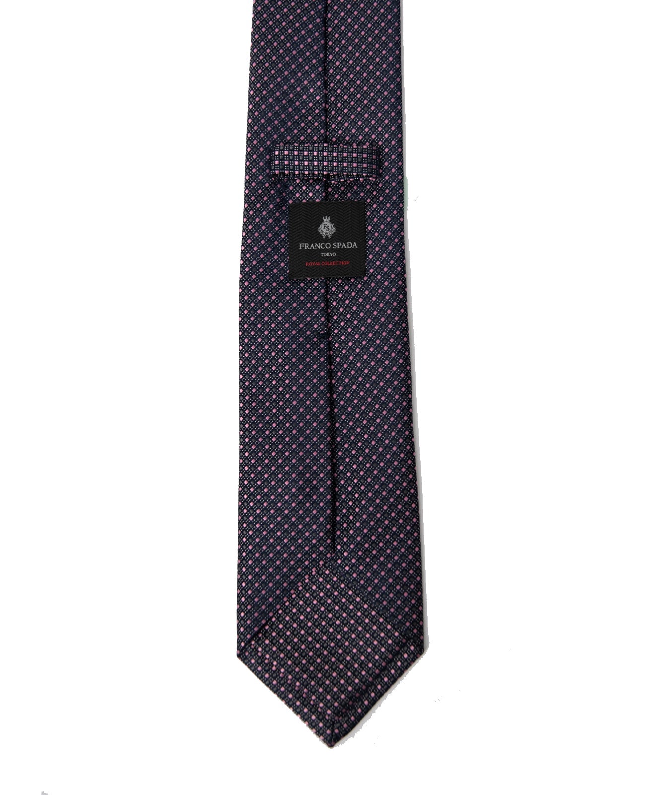 Franco Spada ( フランコスパダ ) マイクロスクエアネクタイ:グレー×ピンク