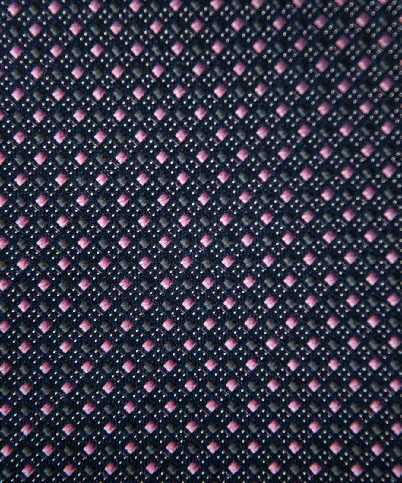 Franco Spada ( フランコスパダ ) マイクロスクエアネクタイ:グレー×ピンク