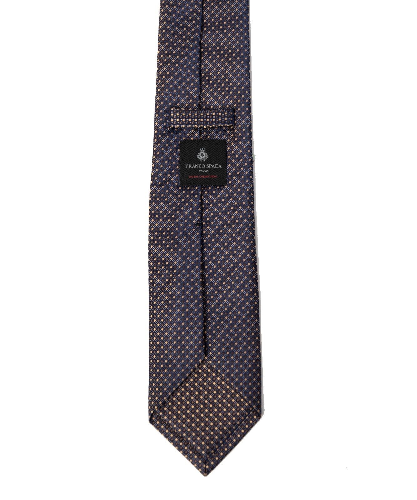 Franco Spada ( フランコスパダ ) マイクロスクエアネクタイ:ブラウン×ゴールド