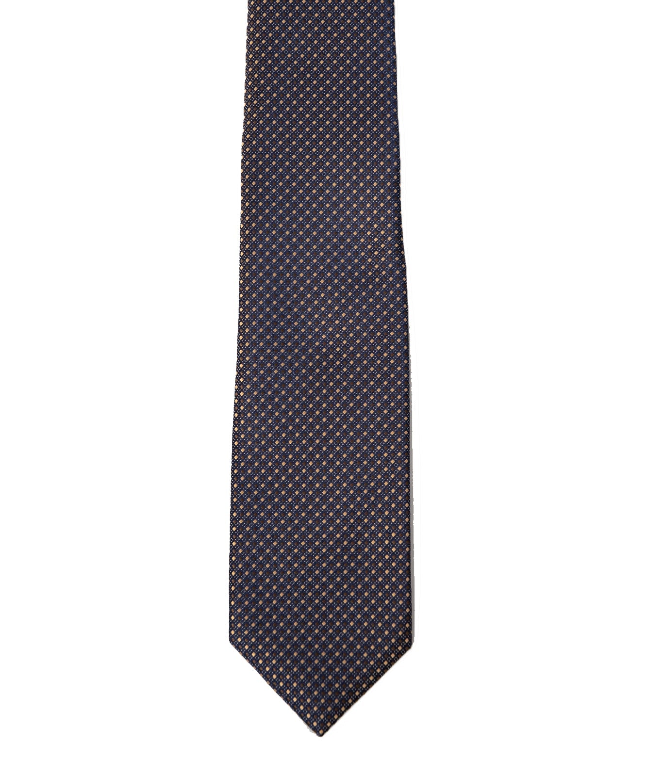 Franco Spada ( フランコスパダ ) マイクロスクエアネクタイ:ブラウン×ゴールド