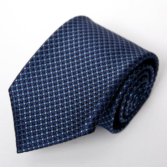Franco Spada ( フランコスパダ ) マイクロスクエアネクタイ:ネイビー×サックス