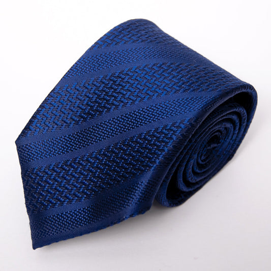 Franco Spada ( フランコスパダ ) ヴィンテージ無地調ストライプネクタイ:インディゴブルー