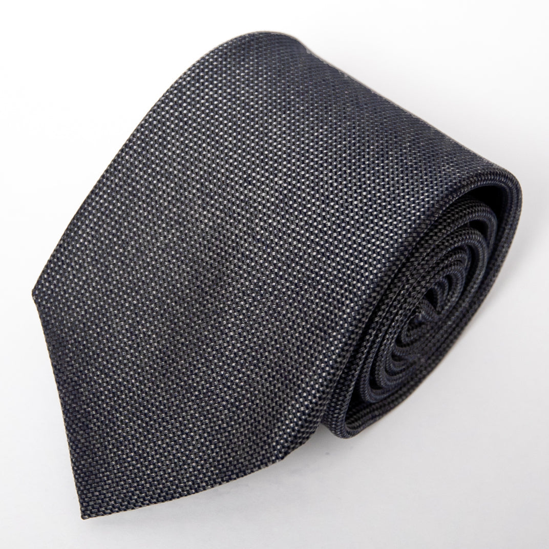 Franco Spada ( フランコスパダ ) 小バスメランジ無地ネクタイ:Mグレー