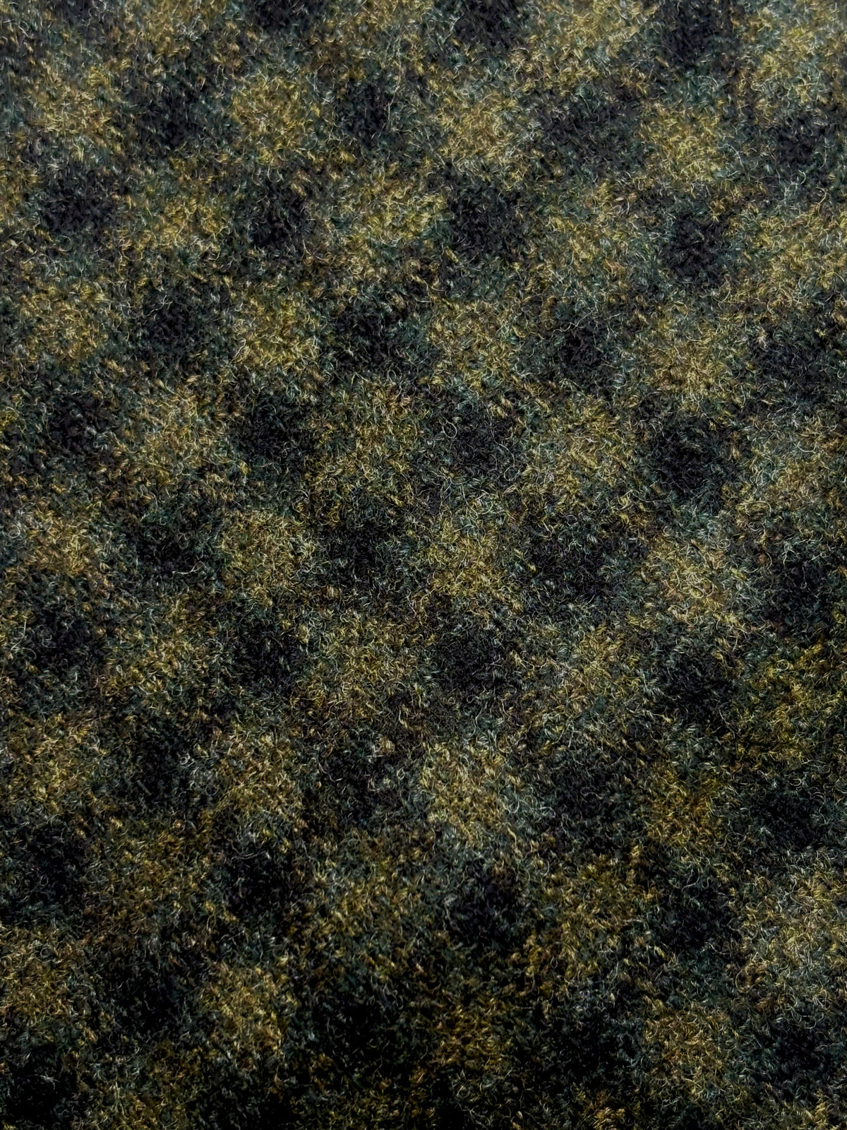 Franco Spada ( フランコスパダ ) ミックスチェックウールネクタイ DRAGO Rugby Flannel (ドラゴ ラグビーフランネル):カーキ