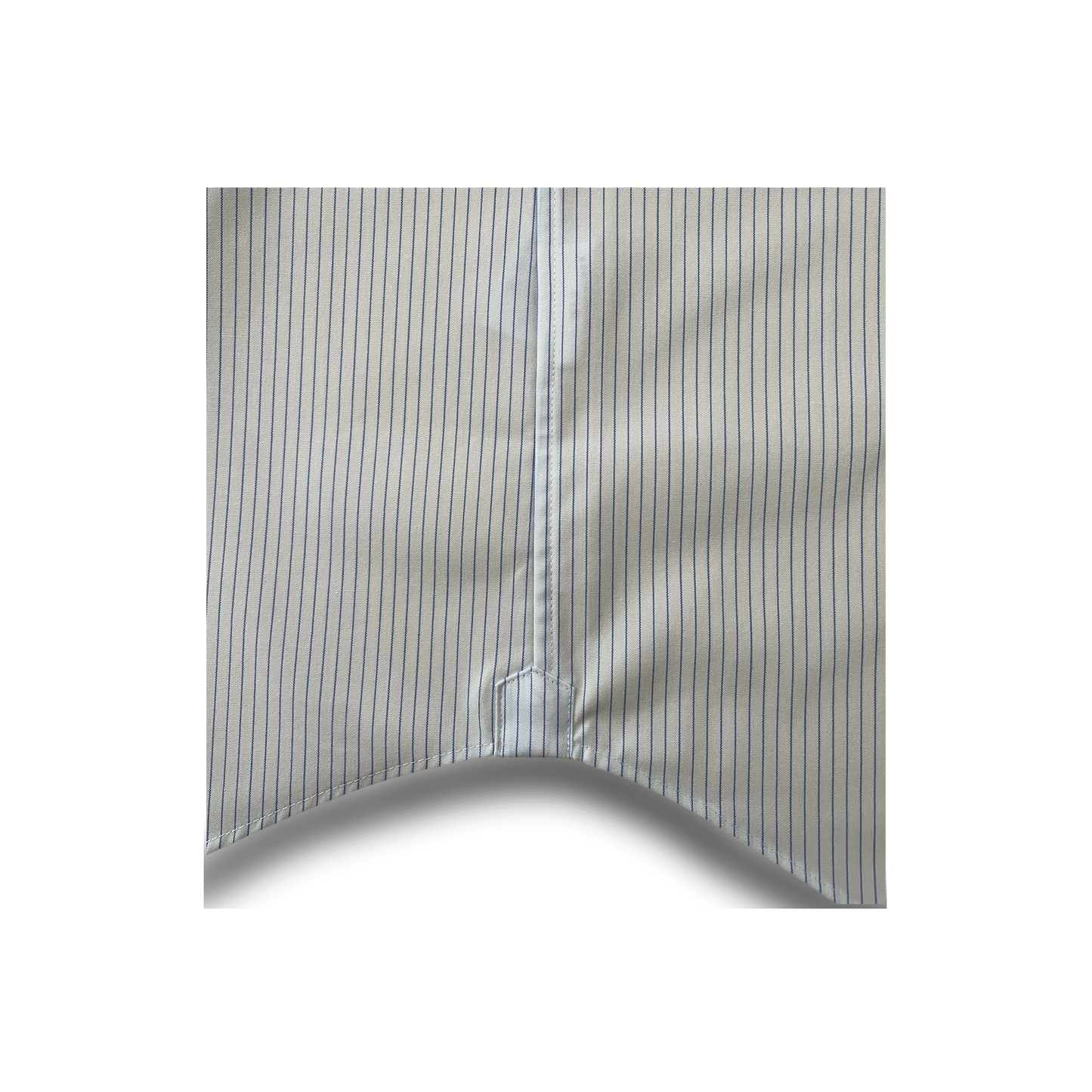 Franco Spada ( フランコスパダ ) 播州織 ピンストライプ セミワイドカラーシャツ ホワイト×ブルー