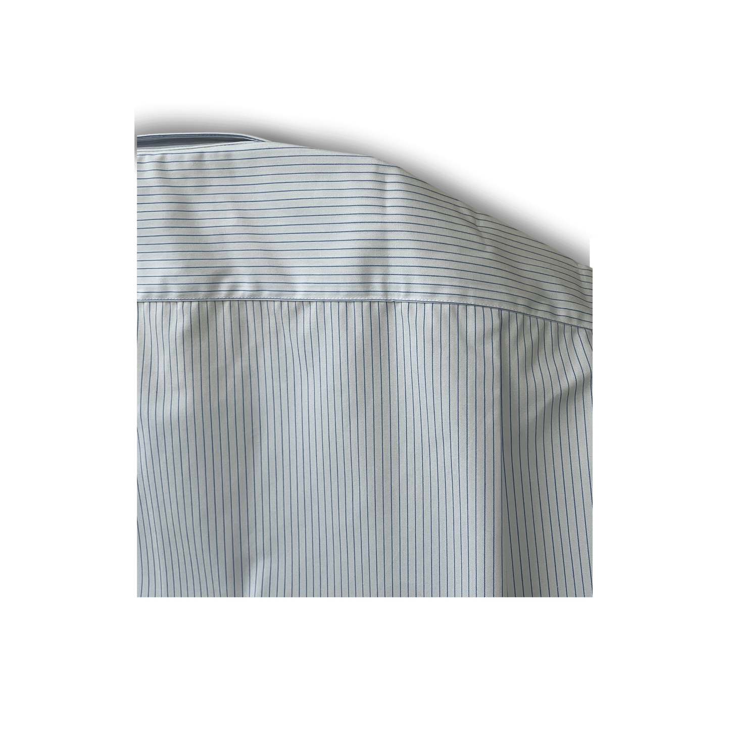 Franco Spada ( フランコスパダ ) 播州織 ピンストライプ セミワイドカラーシャツ ホワイト×ブルー