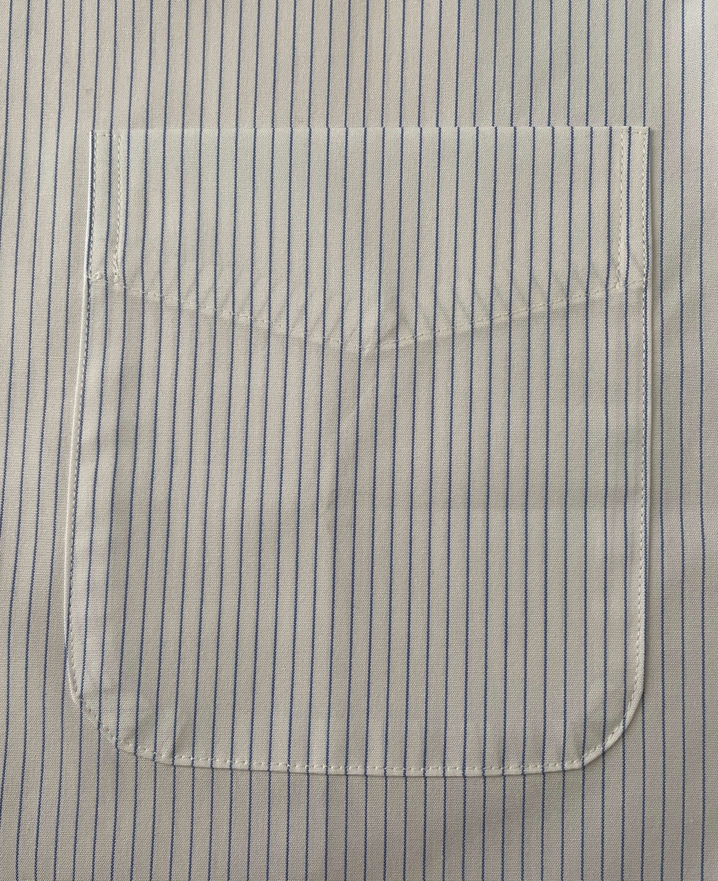 Franco Spada ( フランコスパダ ) 播州織 ピンストライプ セミワイドカラーシャツ ホワイト×ブルー