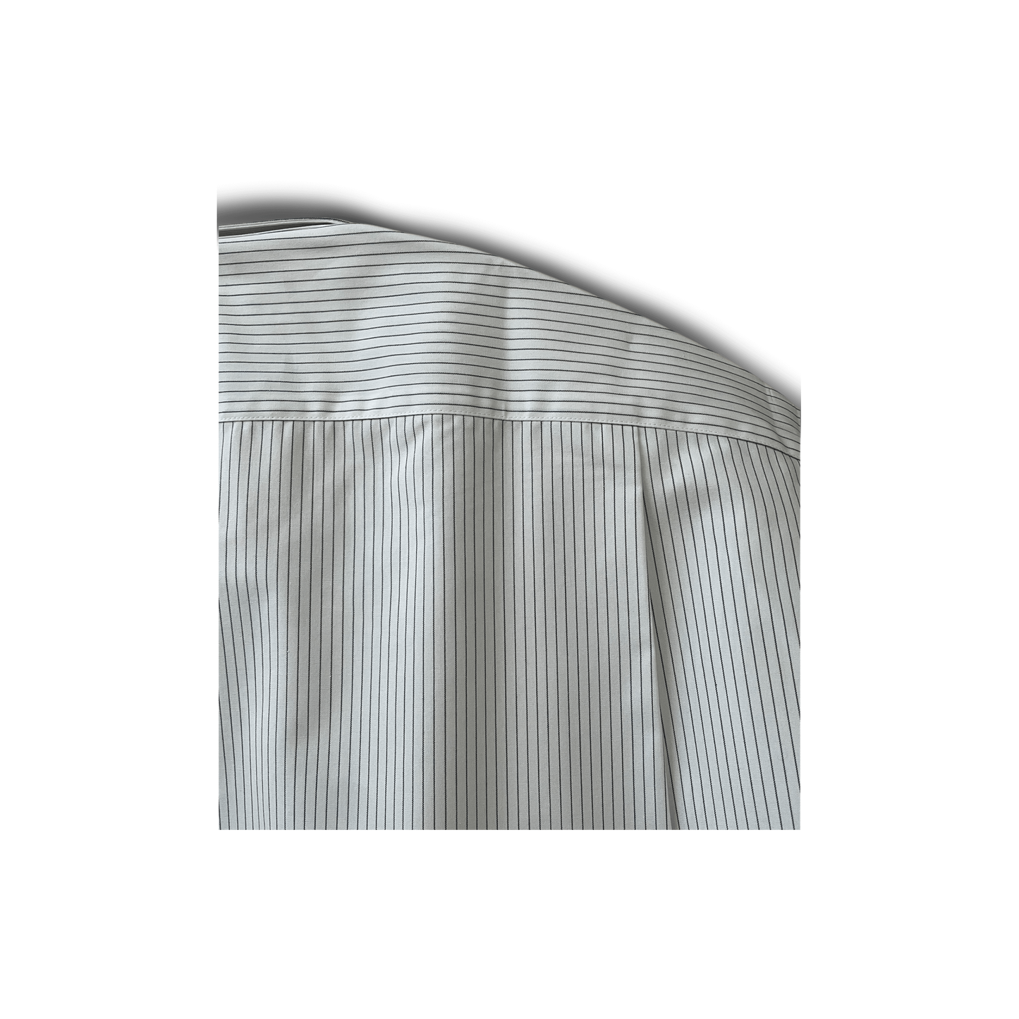 Franco Spada ( フランコスパダ ) 播州織 ピンストライプ セミワイドカラーシャツ ホワイト×グレー