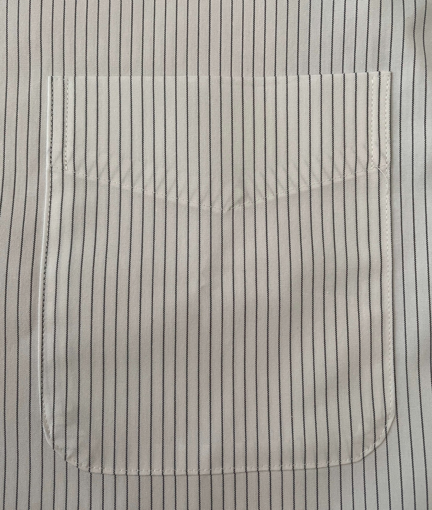 Franco Spada ( フランコスパダ ) 播州織 ピンストライプ セミワイドカラーシャツ ホワイト×グレー
